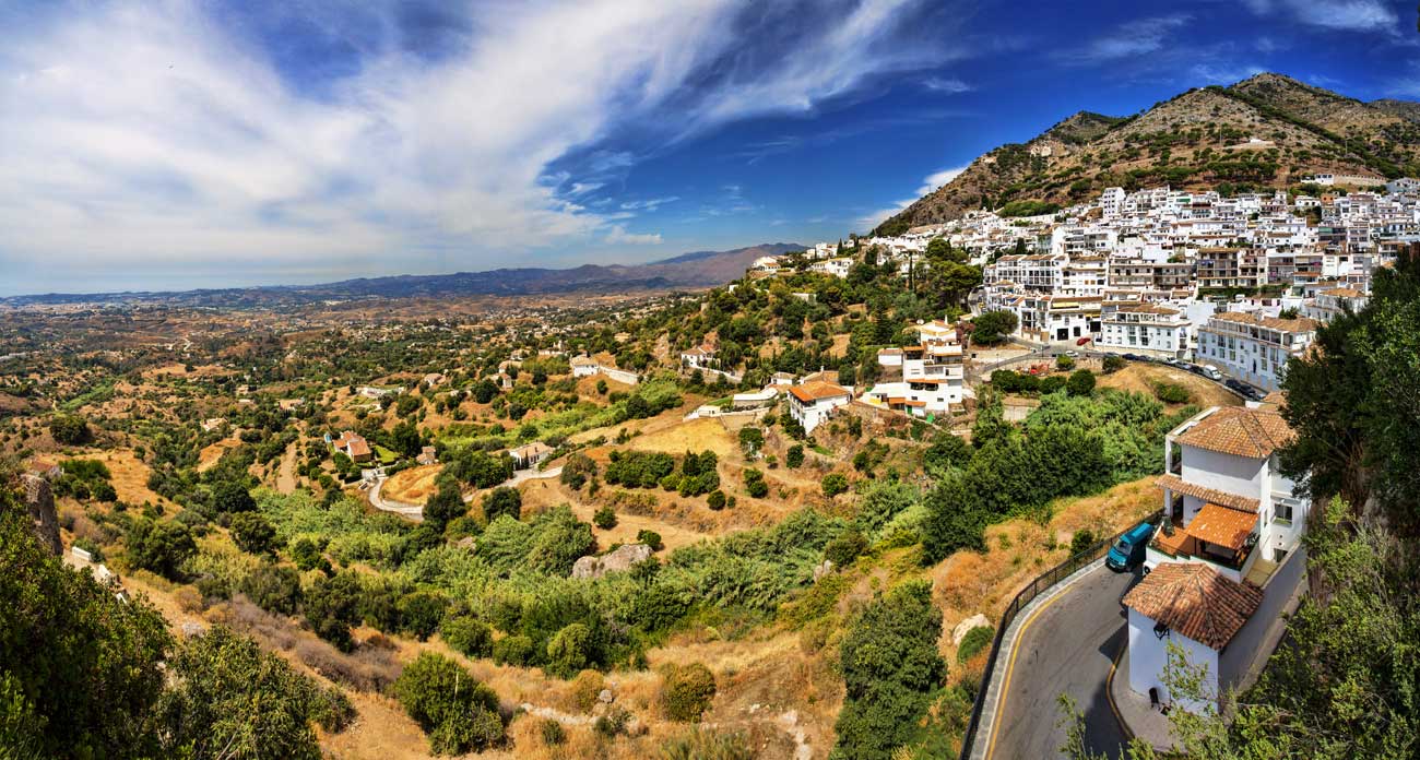 Panorama from Mijas down to the Mediterranean coast